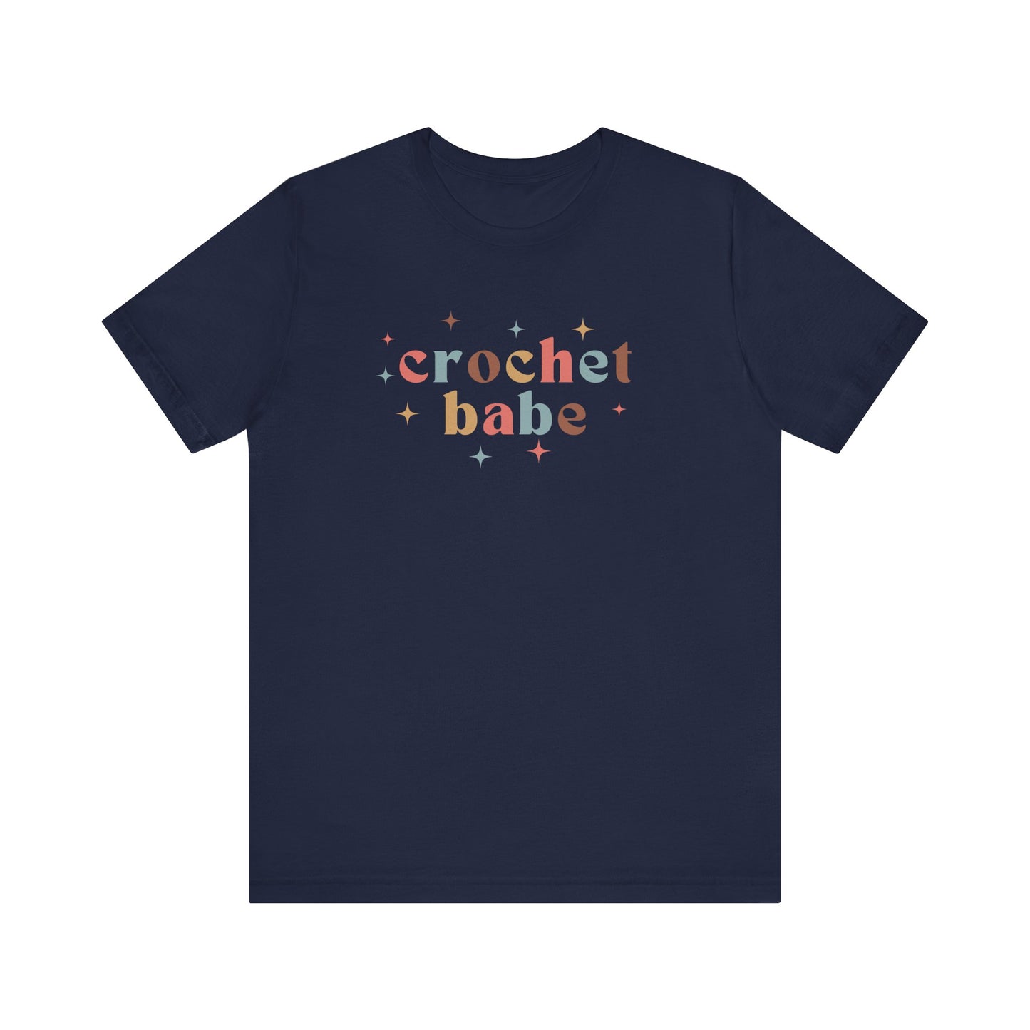 Crochet Babe T-Shirt – Cute Colorful Crocheter Shirt with Stars