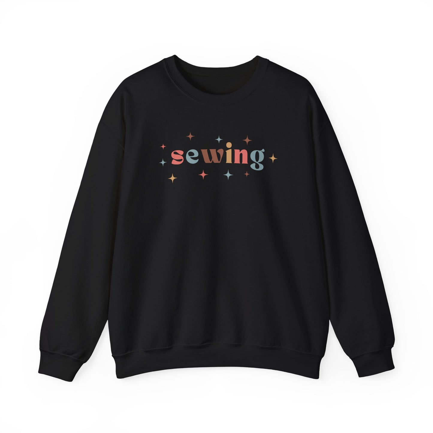 Sewing Sweatshirt with Colorful Letters