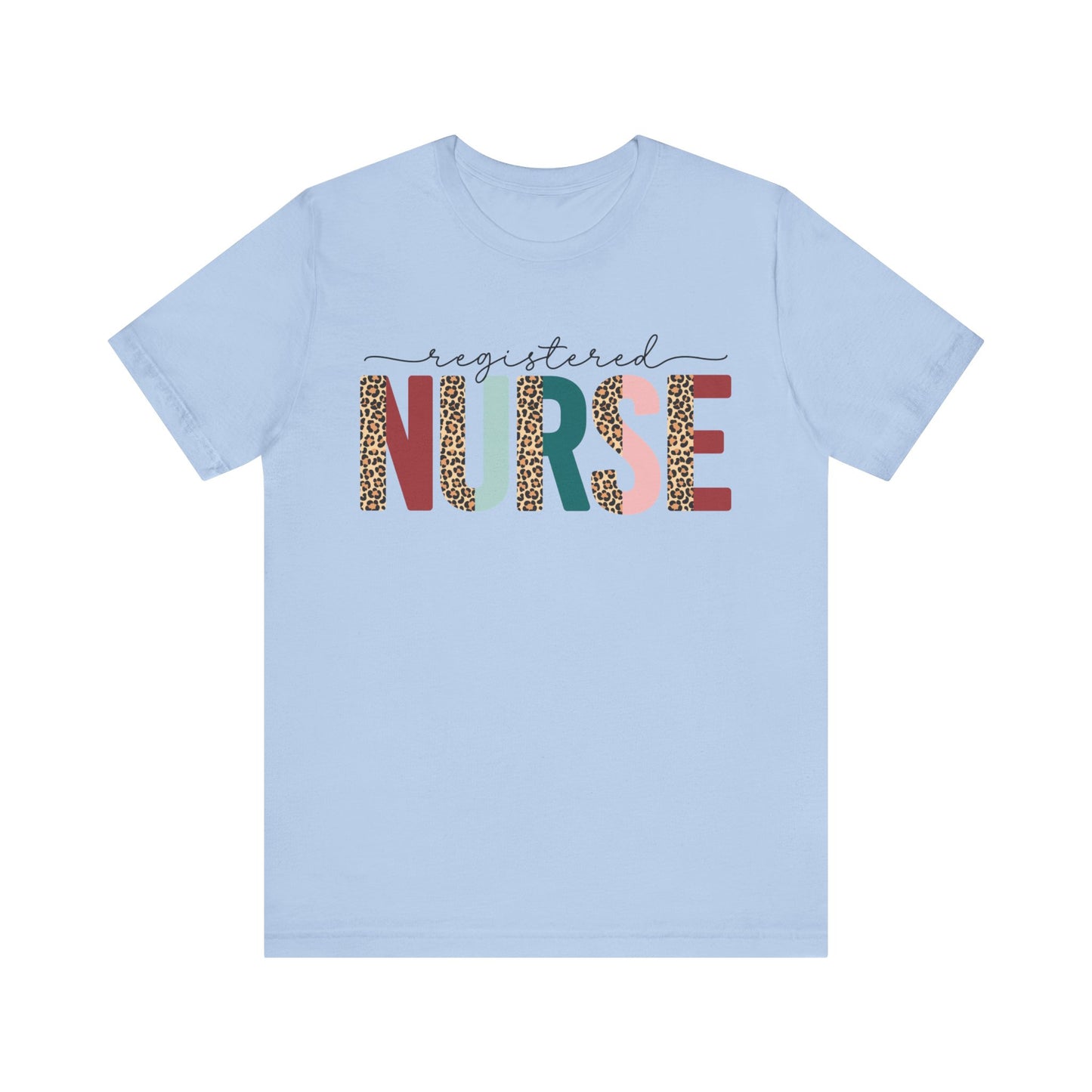 Nurse T-Shirt with Scripted and Patchwork Writing