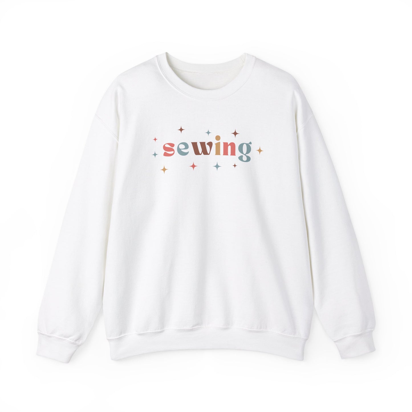 Sewing Sweatshirt with Colorful Letters