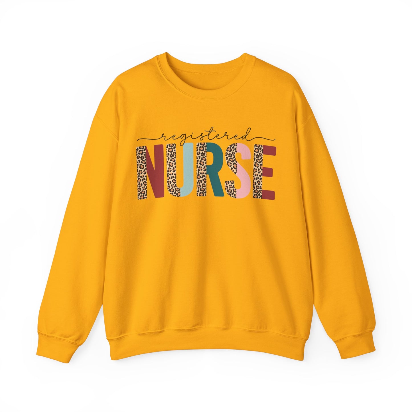 Nurse Sweatshirt with Scripted and Patchwork Writing