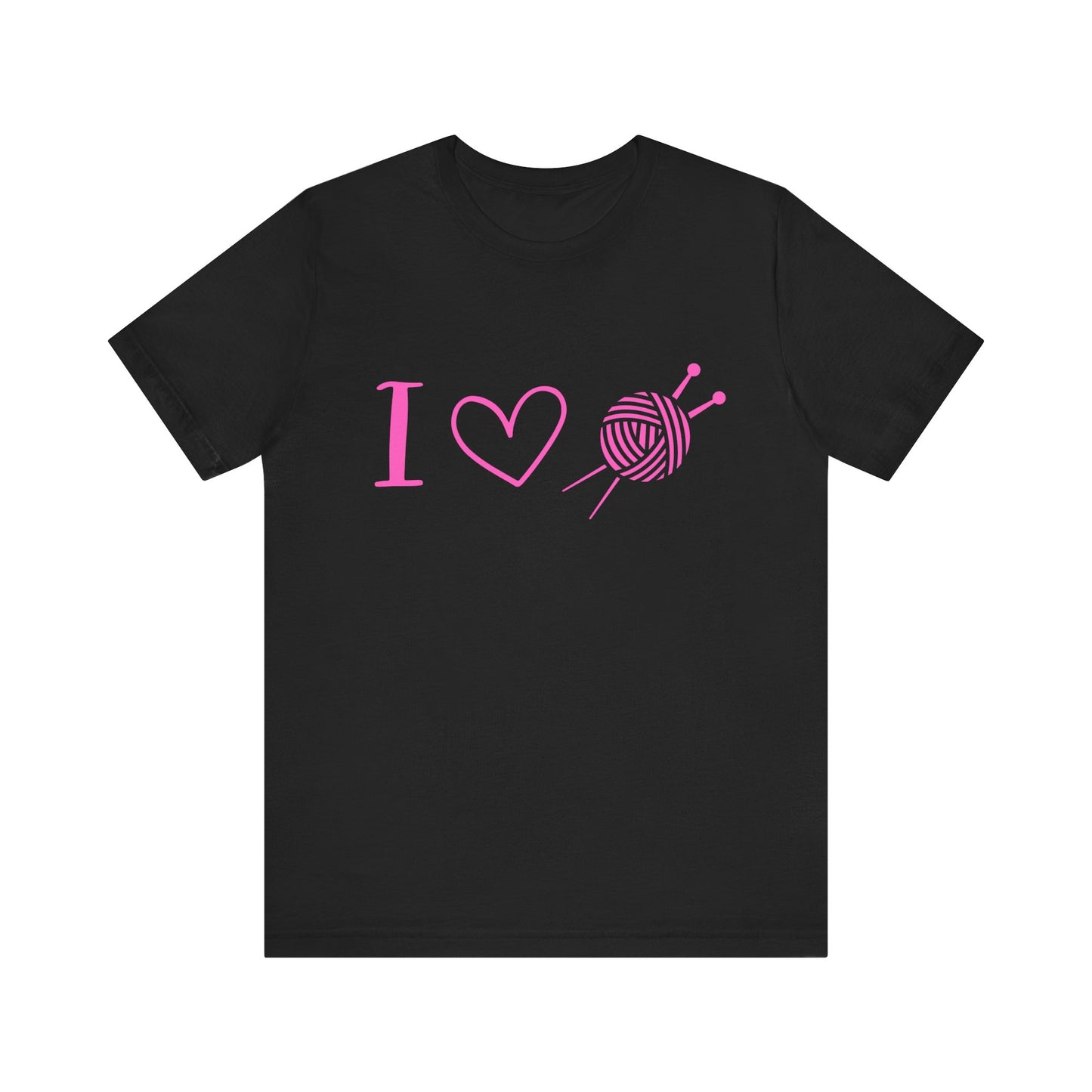 I Love Knitting T-Shirt – I Heart Knitting Shirt for Yarn Lovers