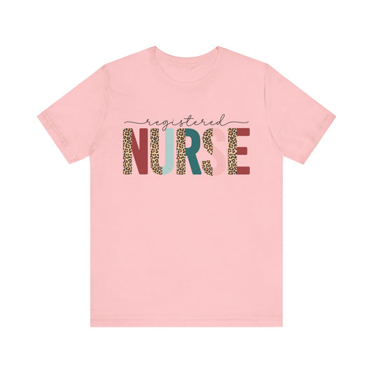 Nurse T-Shirt with Scripted and Patchwork Writing