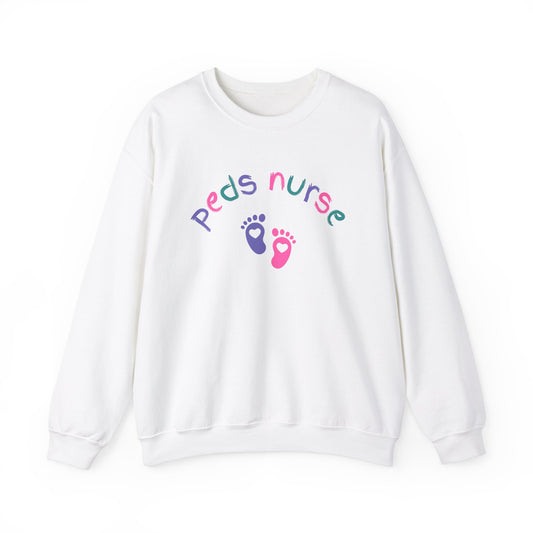 Peds Nurse Sweatshirt with Baby Feet