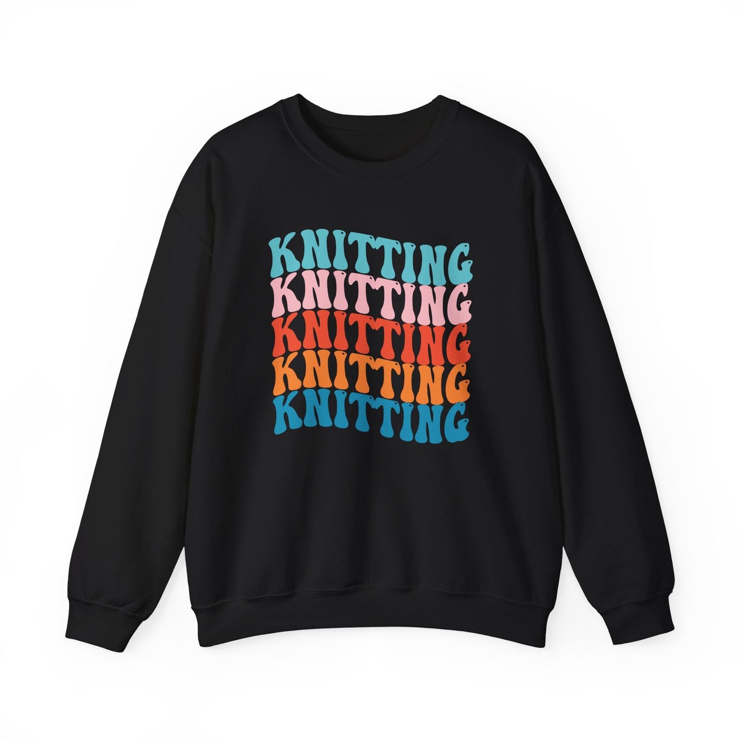 Knitting Sweatshirt – Colorful Whimsical Knit Lover Pullover