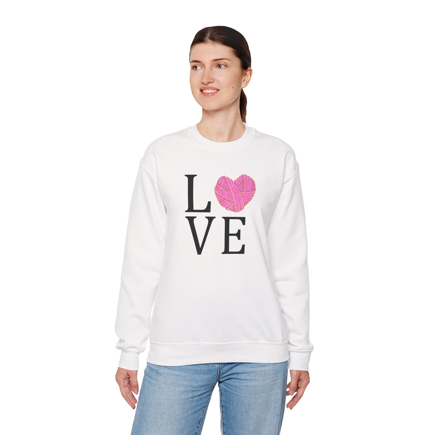 Love Knitting Sweatshirt – Yarn Ball LOVE Design Pullover