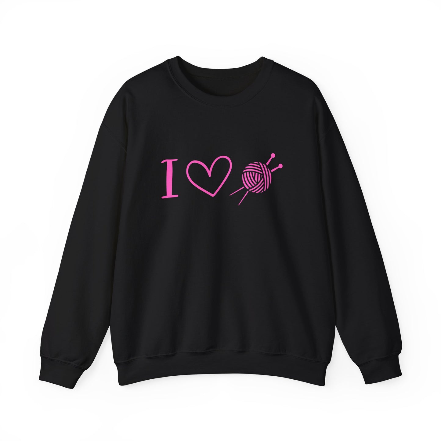 I Love Knitting Sweatshirt – I Heart Knitting Yarn Lover Pullover
