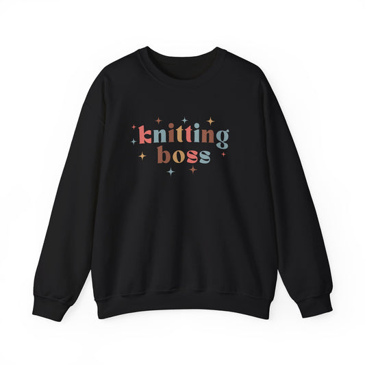 Knitting Boss Sweatshirt – Cozy Knitter Pullover for Yarn Lovers & Gifts