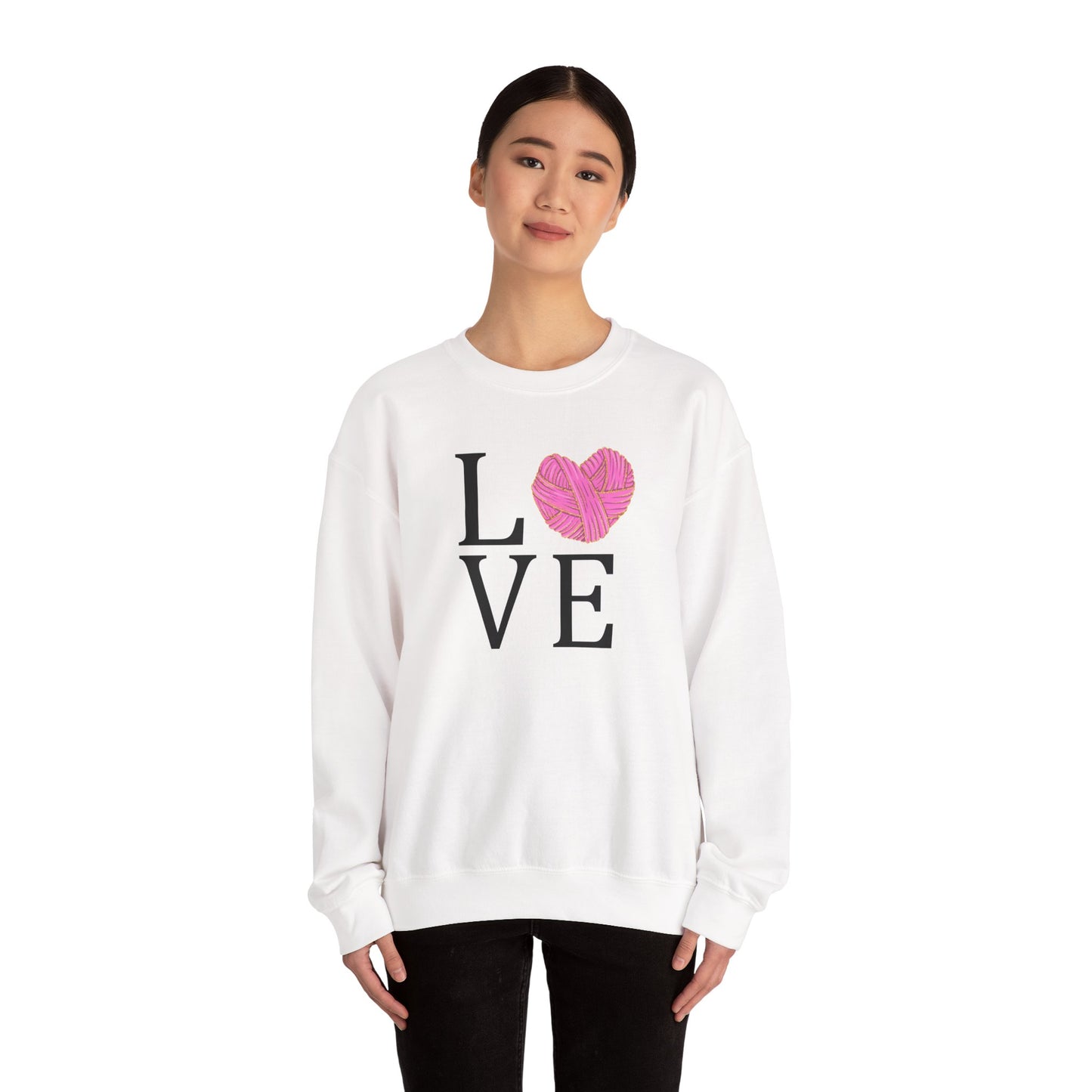 Love Knitting Sweatshirt – Yarn Ball LOVE Design Pullover
