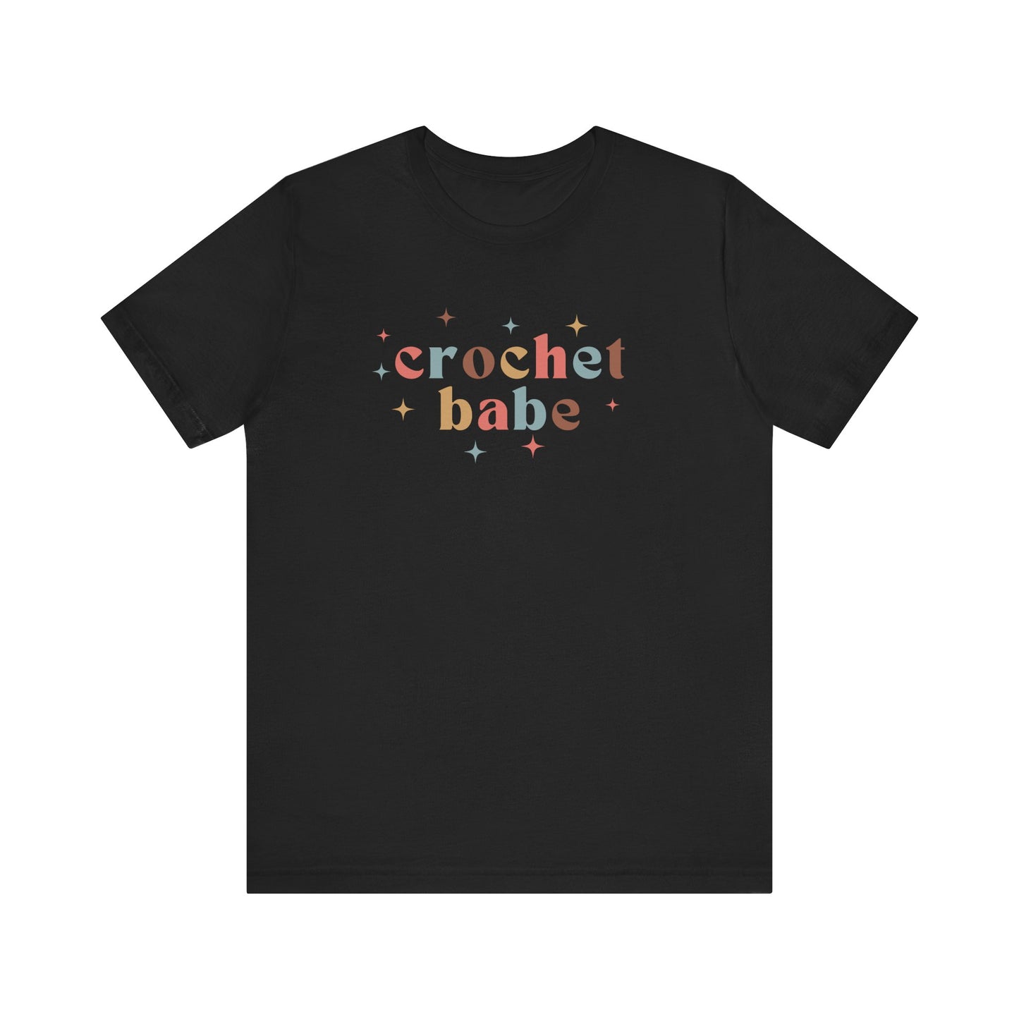 Crochet Babe T-Shirt – Cute Colorful Crocheter Shirt with Stars