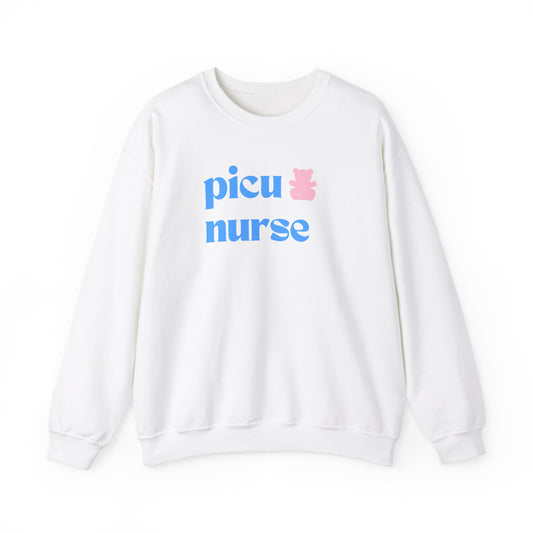 PICU Nurse Sweatshirt with Teddy Bear