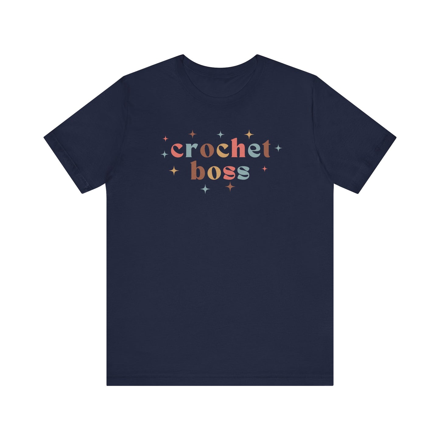 Crochet Boss T-Shirt – Cute Colorful Crocheter Shirt with Stars