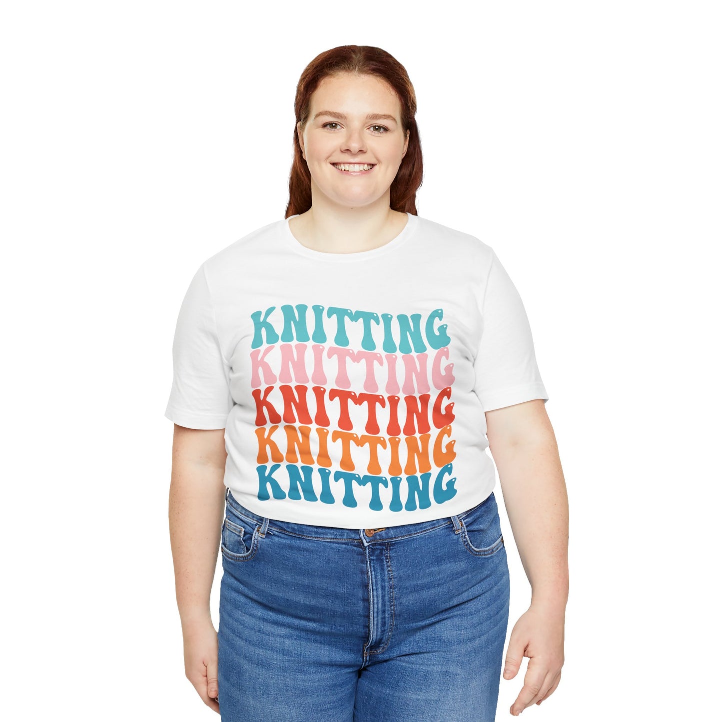 Knitting T-Shirt – Colorful Whimsical Knit Lover Shirt for Yarn Fans