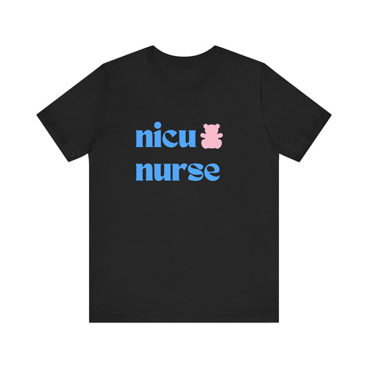 NICU Nurse T Shirt with Teddy Bear