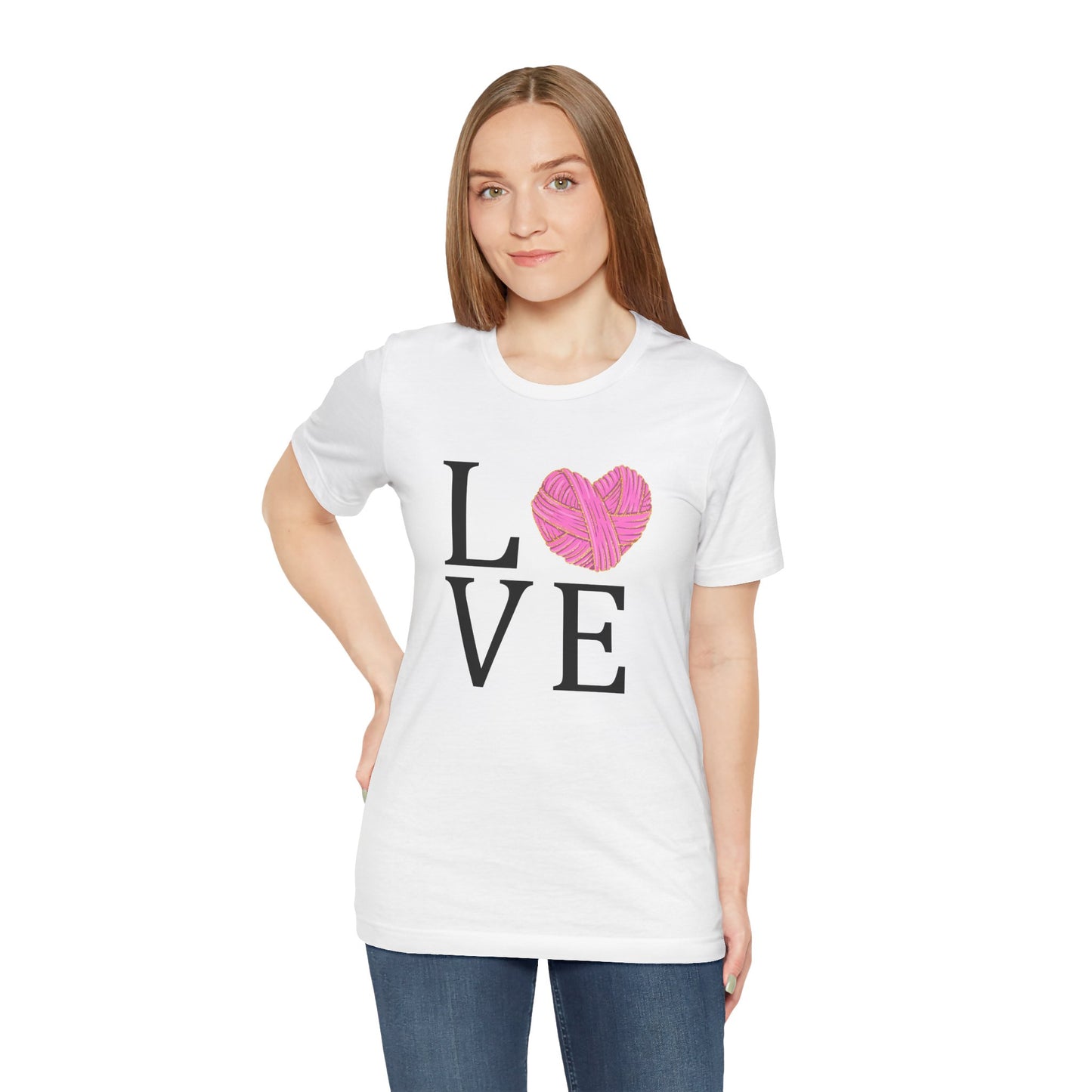 Love Knitting T-Shirt – Yarn Ball LOVE Design for Knitters