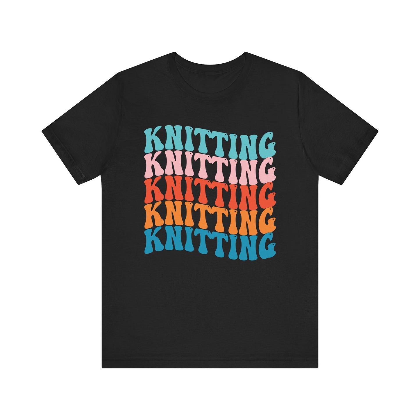 Knitting T-Shirt – Colorful Whimsical Knit Lover Shirt for Yarn Fans
