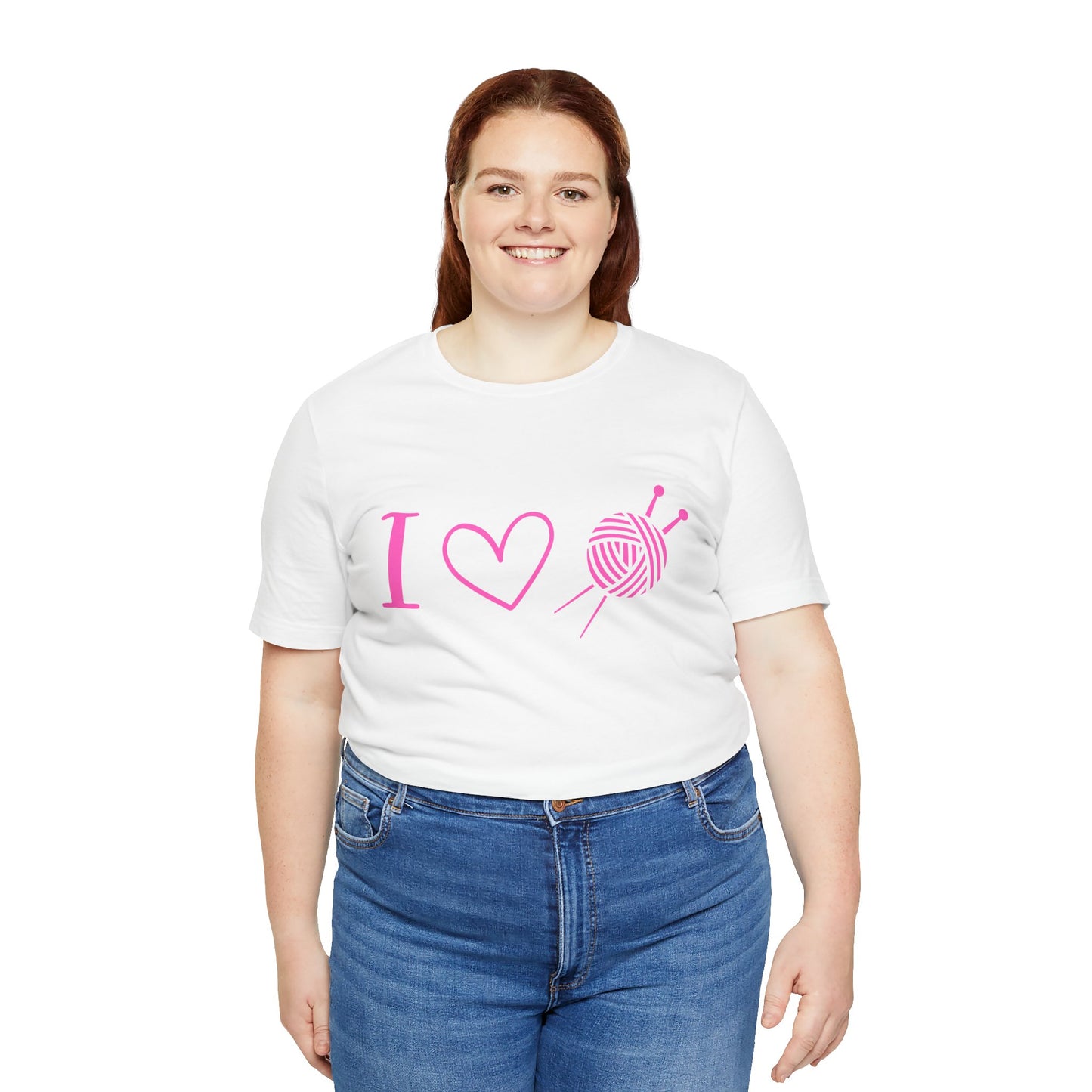 I Love Knitting T-Shirt – I Heart Knitting Shirt for Yarn Lovers