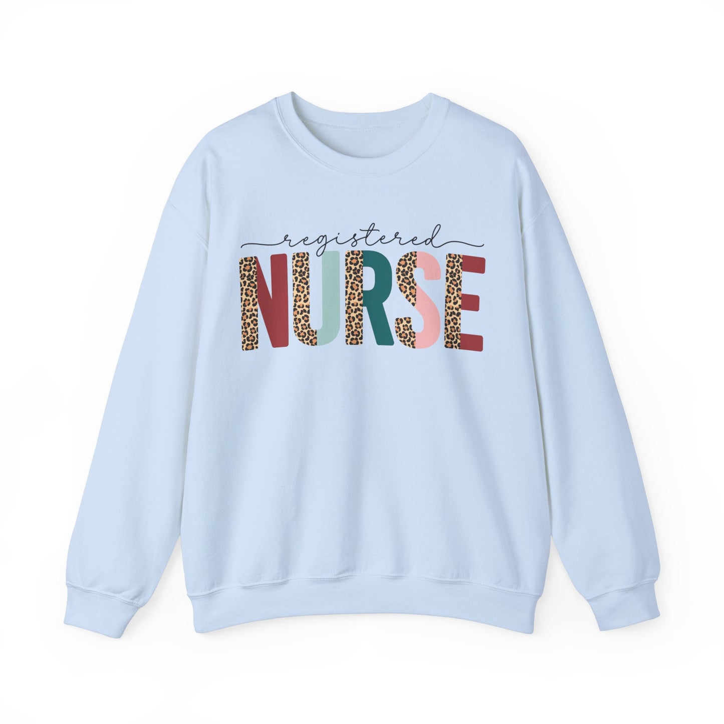 Nurse Sweatshirt with Scripted and Patchwork Writing