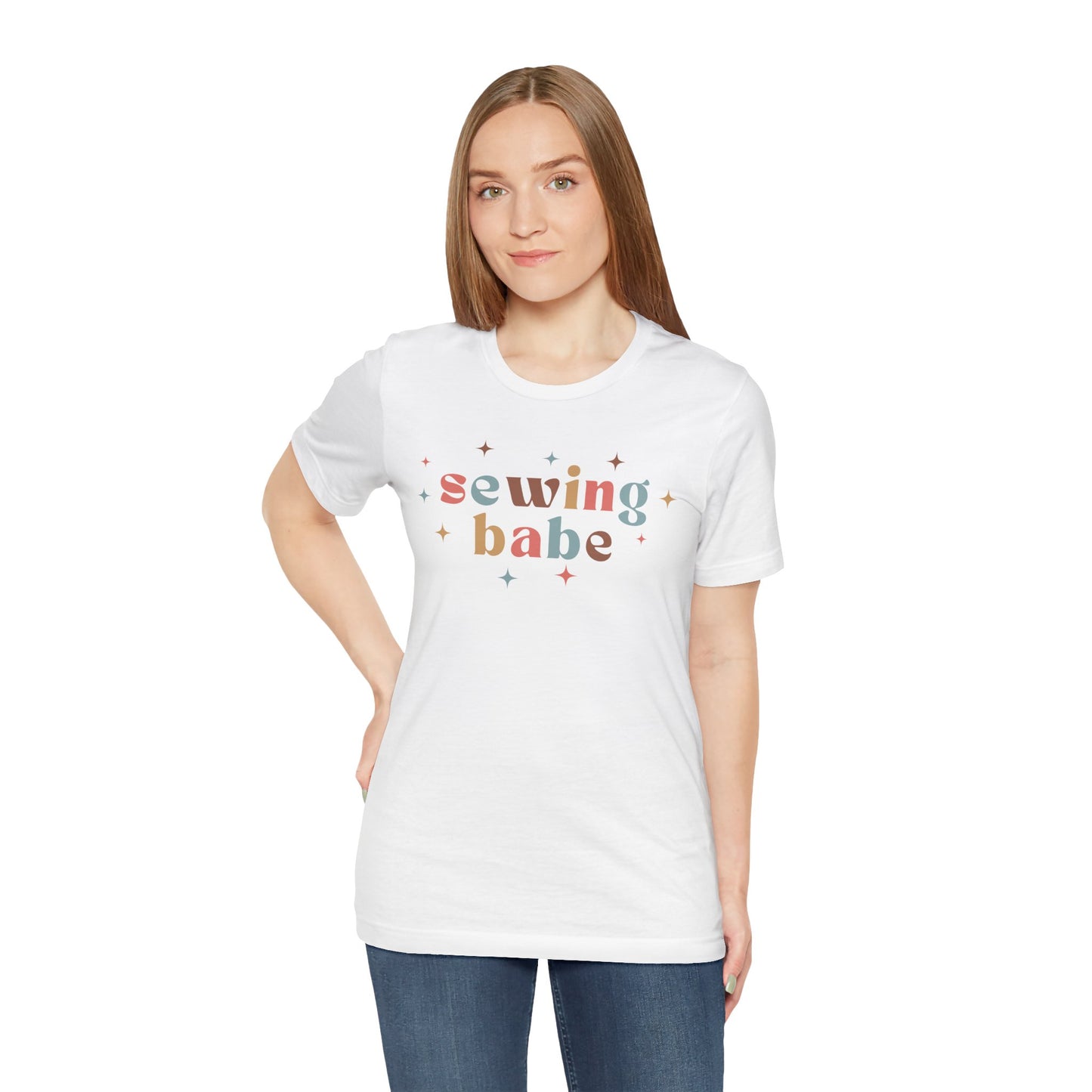Sewing Babe T-Shirt – Colorful Sewing Shirt with Stars