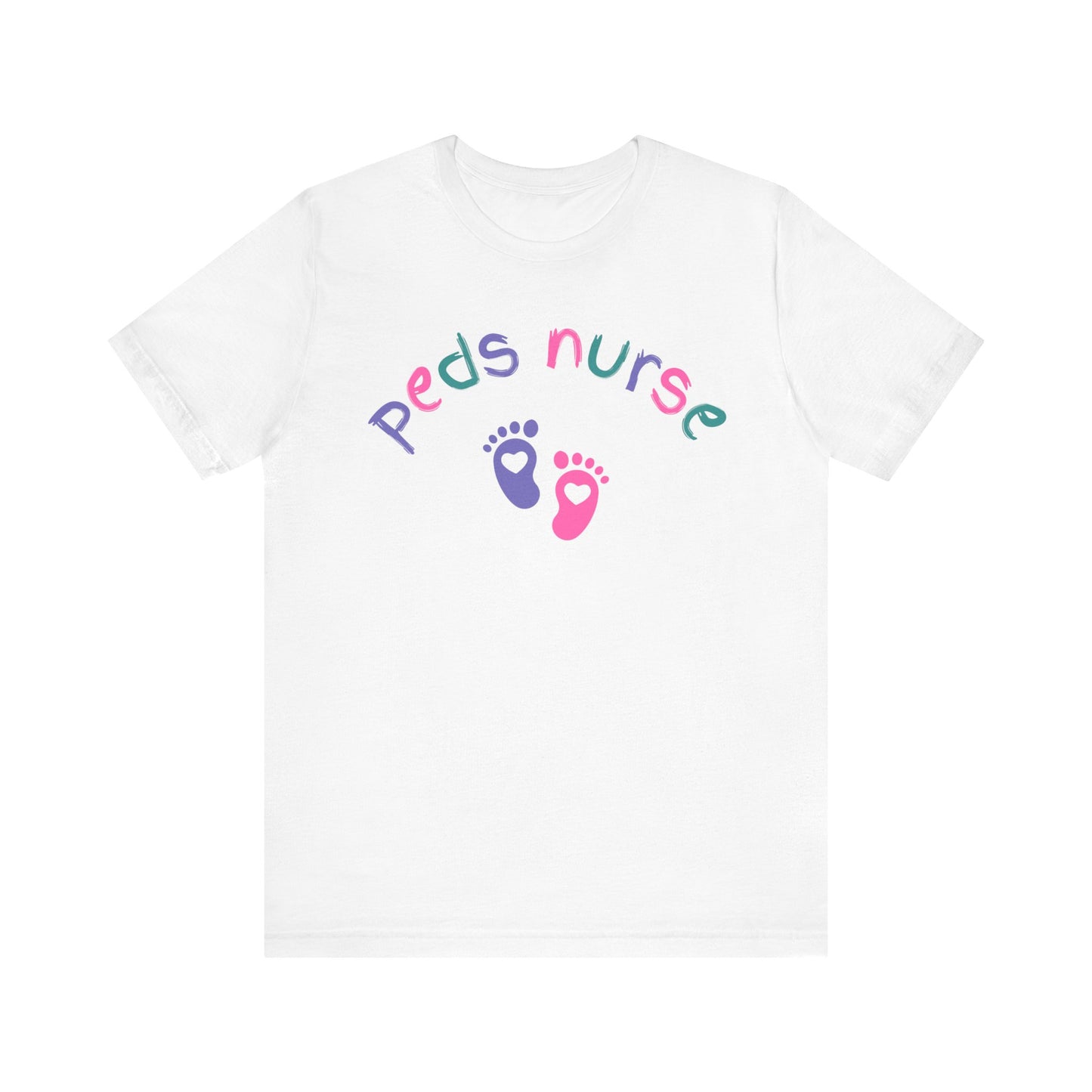 Peds Nurse T Shirt with Baby Feet